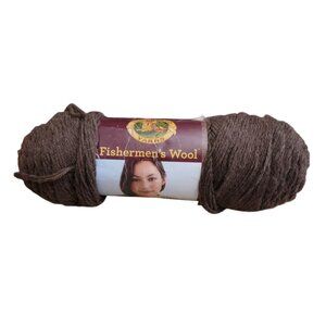 Lion Brand Fishermen’s Wool Yarn Nature’s Brown 100% Wool 8 oz 465 yd Skein